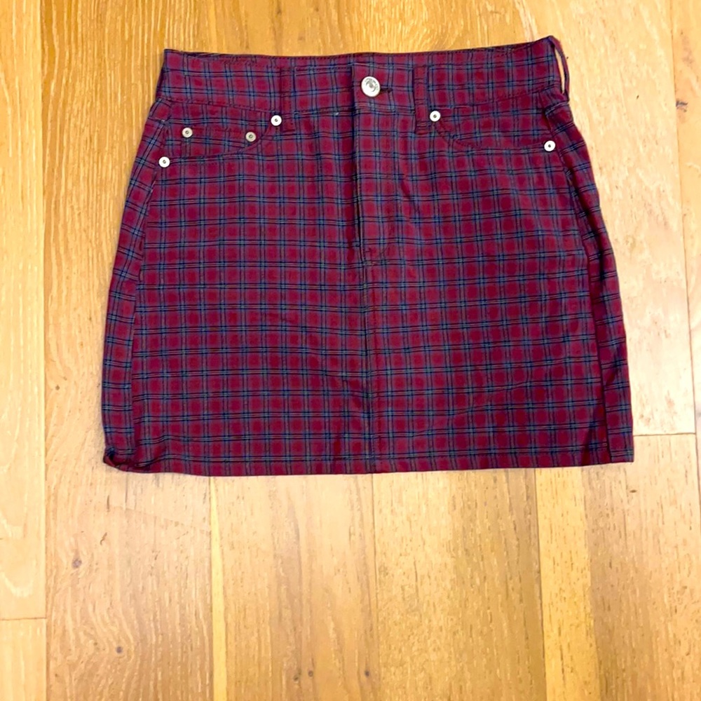 American Eagle preppy plaid mini skirt